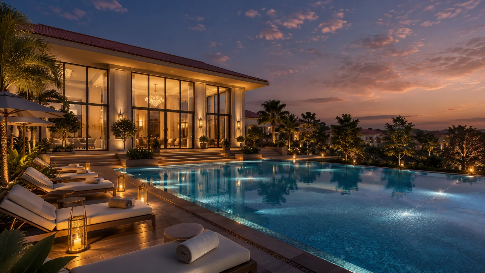 Resort pool and clubhouse